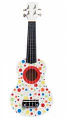 HOPE TOYS Dětské dřevěné ukulele s barevnými puntíky