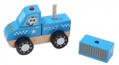 HOPE TOYS Dřevěné autíčko policie