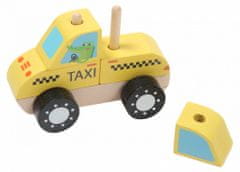 HOPE TOYS Dřevěné autíčko taxi