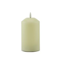 DecoLED LED svíčka, vosková, 7,5 x 15 cm, mandlová