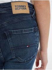 Tommy Hilfiger Tmavě modré klučičí zkrácené slim fit džíny Tommy Hilfiger 116