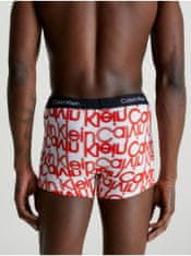 Calvin Klein Oranžovo-krémové pánské vzorované boxerky Calvin Klein Underwear S