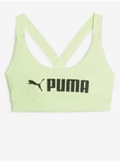Puma Světle zelená dámská sportovní podprsenka Puma Mid Impact M