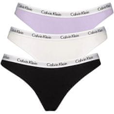 Calvin Klein 3 PACK - dámská tanga PLUS SIZE QD3800E-HVN (Velikost XL)