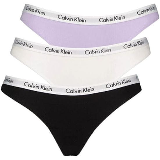 Calvin Klein 3 PACK - dámská tanga PLUS SIZE QD3800E-HVN