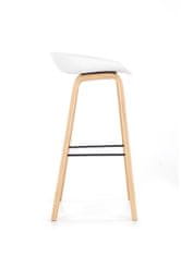 Halmar Barová židle Ivy10 bílá/šedá