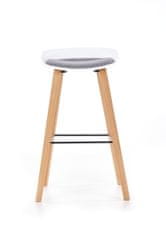Halmar Barová židle Ivy10 bílá/šedá