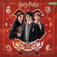 CurePink Dárkový set Harry Potter: Kalendář - diář - propiska (32 x 32 x 14 cm)