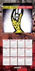 CurePink Oficiální nástěnný kalendář 2024: Rolling Stones (30,5 x 30,5|61 cm)