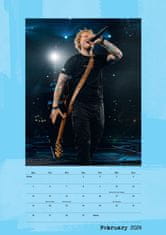 CurePink Oficiální nástěnný kalendář 2024: Ed Sheeran (A3 29,7 x 42 cm)