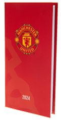 CurePink Slim diář 2024 FC Manchester United (8,3 x 16,4 cm)