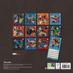 CurePink Oficiální nástěnný kalendář 2024 Marvel COmics (30,5 x 30,5|61 cm)