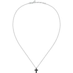 Morellato Stylový stříbrný náhrdelník Křížek se zirkony SATT13