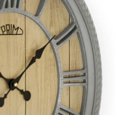 Prim Nástěnné designové hodiny PRIM Romanesque, hnědá/šedá