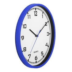 MPM QUALITY Nástěnné designové plastové hodiny Magit, modrá