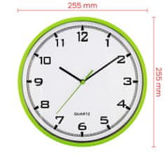 MPM QUALITY Nástěnné designové plastové hodiny Magit, zelená