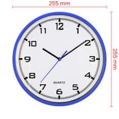 MPM QUALITY Nástěnné designové plastové hodiny Magit, modrá