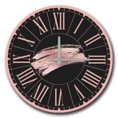 ASIR GROUP ASIR Nástěnné hodiny MDF TAHY ŠTĚTCEM růžové 50 x 50 cm