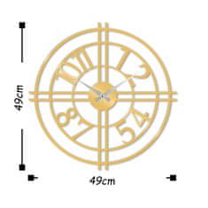 ASIR GROUP ASIR Nástěnné hodiny kov ČÁSTEČNÝ CIFERNÍK zlatá 49 x 49 cm