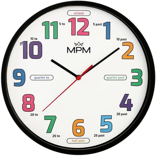 MPM QUALITY Designové plastové hodiny MPM Areti