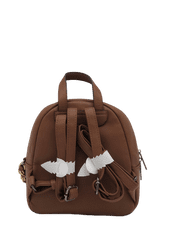 Marina Galanti backpack Zoe – malý fashion batůžek s ozdobným řetízkem v zemitě hnědé