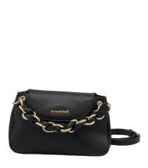 Marina Galanti shoulder bag Libena – menší kabelka přes rameno s ozdobným popruhem v černé