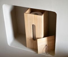 Andrea House , Bambusový úložný box na toaletní papír Roll Holder | béžový, přírodní
