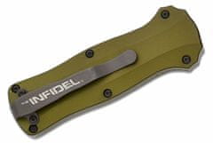 Benchmade 3350-2302 Mini Infidel Woodland Green vyskakovací nůž 7,9cm, zelená, hliník, limit. edice