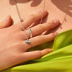 Rosato Originální stříbrný prsten se zirkony Into the blue RZIB34 (Obvod 52 mm)