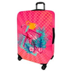KUFRYPLUS Obal na kufr H371 Flamingo L