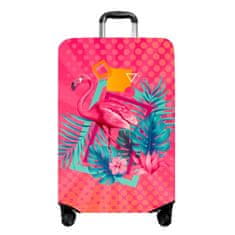 KUFRYPLUS Obal na kufr H371 Flamingo L