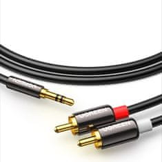 Ugreen AV116 audio kabel 3.5mm mini jack / 2RCA 5m, černý
