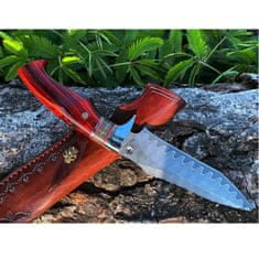 IZMAEL Damaškový lovecký nůž MASTERPIECE Kameko-Tm.Hnědá KP29025
