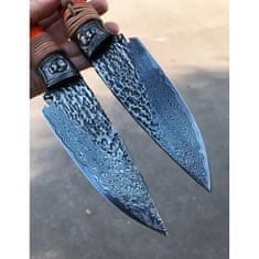 IZMAEL Damaškový lovecký nůž MASTERPIECE Masago-Hnědá KP29024