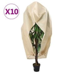 Greatstore Ochranné návleky na rostliny na zip 10 ks 70 g/m² 3,14 x 2,5 m