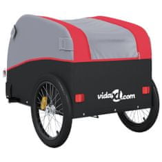 Vidaxl Vozík za kolo černý a červený 45 kg železo