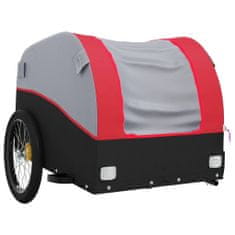 shumee Přívěsný vozík za kolo černý a červený 45 kg železo