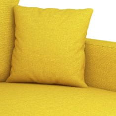 Vidaxl 3místná pohovka světle žlutá 180 cm textil