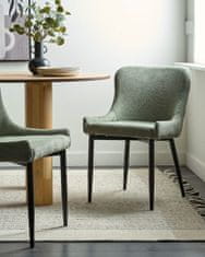Beliani Sada 2 jídelních židlí zelené EVERLY