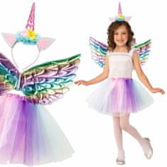 bHome Dětský kostým Duhový jednorožec s křídly