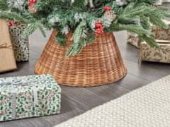 Beliani Ratanový kryt na stojan vánočního stromku hnědý CHANT