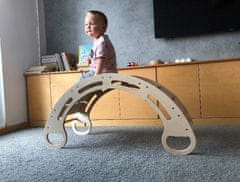 iMex Toys Montessori dřevěná houpačka přírodní 85cm