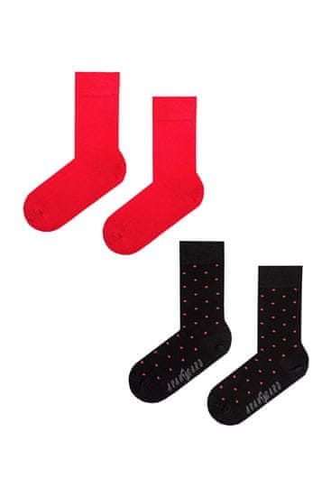 Avantgard Set Ponožky 2 páry 778-05020 Červená a Černá s puntíkem 39/42