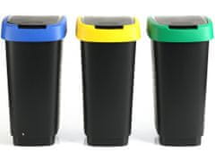 eoshop Set 3 odpadkových košů TWIST 25L na třídění odpadu 