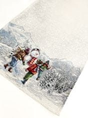 Dimex Vánoční gobelínová štóla, Sněhulák 40 x 100 cm, GO-gu-2