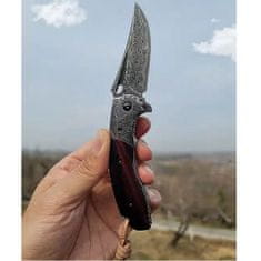 IZMAEL Damaškový lovecký skládací nůž MASTERPIECE Hikari-Hnědá KP29051