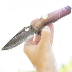 IZMAEL Damaškový lovecký skládací nůž MASTERPIECE Tadashi-Hnědá KP29050