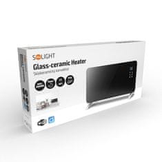 Solight horkovzdušný konvektor sklokeramický 2000W, WiFi, LCD, nastavitelný termostat, časovač, KP01WIFI