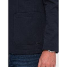 OMBRE Pánské sako ve sportovním stylu V2 OM-BLZB-0107 tmavě modrá MDN124032 S