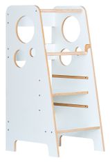 Montessori Dřevěná učící věž iMex Decor bílá 79 cm